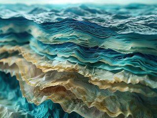 Fototapeta na wymiar that visualize different layers of the ocean