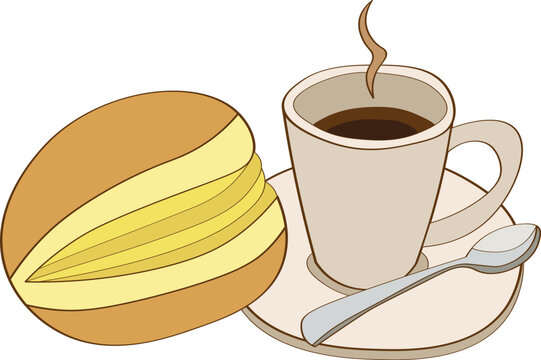 recommend clip art: Berlin ball with coffee. Vector illustration