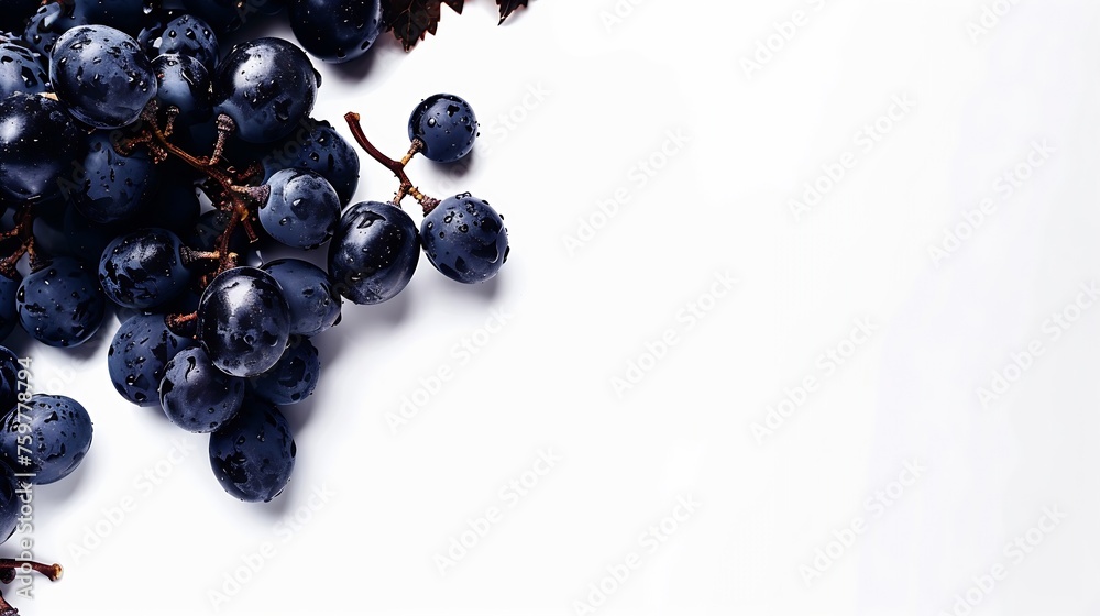 Aufkleber generative ai : grapes on a white background