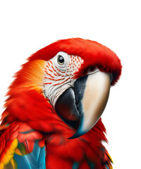 Fototapeta premium red and yellow macaw isolated on png background 