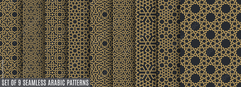 Wall mural seamless geometric pattern in authentic arabian style.