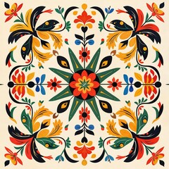 Fototapeta na wymiar seamless tradition mexico pattern