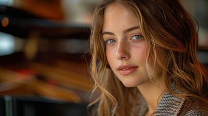 Close-Up Portrait of a Person With Long Hair