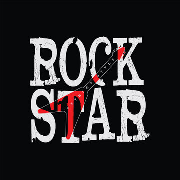 Rock star vector illustration and typography, perfect for t-shirts, hoodies, prints etc.