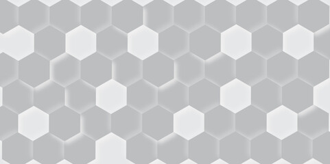 Abstract seamless bright gray concrete cement stone tile wall made of hexagonal gray hexagon patterned background design 3d illustration of geometric design. the diamonds on the wall. 
