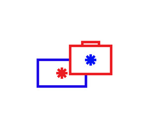 bag  illustration in line style design. Linear illustration.	