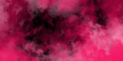 Hand painter colors watercolor stain texture abstract color pink texture background on black surface. Grunge and textured banner with free copy space. Modern Red Pink Watercolor.	