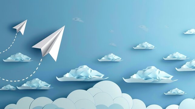 Business for innovative solution concept with paper plane
