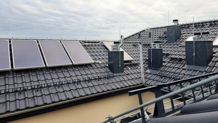 roof with photovoltaic panels