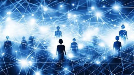 Networked Human Figures, ideal for social media networking concepts