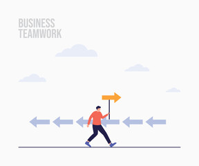 Business decision to change to better opportunity landing page illustration