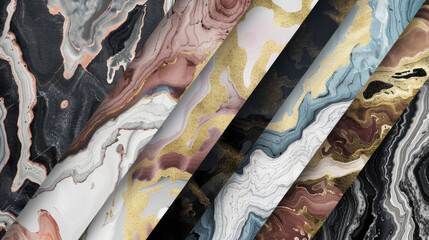 Design a series of ethereal mockups showcasing abstract patterns and textures resembling marble in a unique, alternative style kYRhqv4P, illustrations - obrazy, fototapety, plakaty