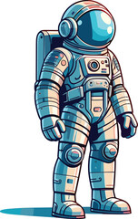 Adobe Illustrator Artwork cartoon astronaut in spacesuit vector illustration