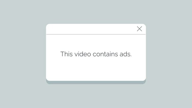 "This video contains ads." animation for your channel (light mode)