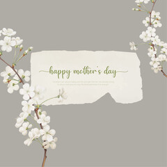 Mother's day concept template, background. Card, poster, cover. Modern design trendy minimal typography. Vector Illustration.