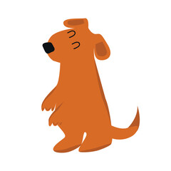 Cute funny cartoon dog vector puppy pet character illustration. 