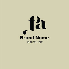 fa initial based logo