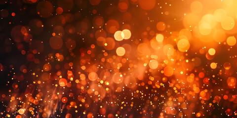 Abstract gold bokeh background, Festive Christmas background - Ai generated