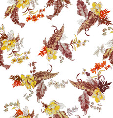 Obraz premium Gorgeous summer colors suitable for flower and dress patterns .Suitable for tie and bow tie patterns.