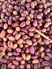 Kalamata olives on spanish market 