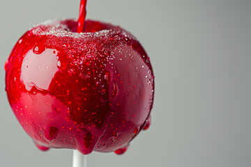 Sweet red toffee apple