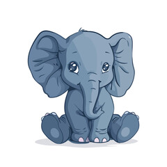 baby elephant cartoon illustration