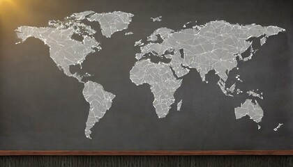 map flight path on black board