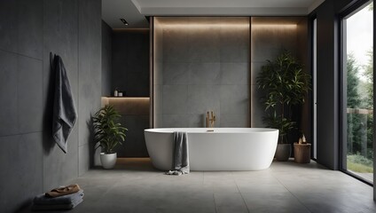 modern scandinavian minimalist bathroom