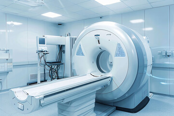 Magnetic Resonance Imaging equipment in healthcare structure - obrazy, fototapety, plakaty