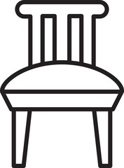 Fototapeta premium Chair Icon Front View