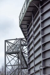 Large gasholder with escape staircase