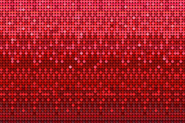 Red Sequin Texture, Seamless Background. Shiny Red Paillettes Pattern, Glitter Holiday Backdrop