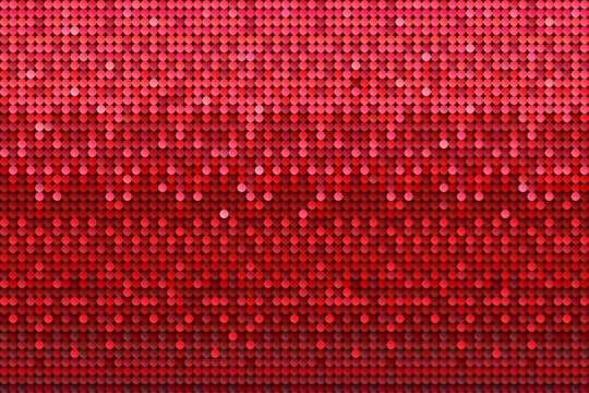 Red Sequin Texture, Seamless Background. Shiny Red Paillettes Pattern, Glitter Holiday Backdrop