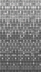 Silver Sequins Texture, Seamless Vertical Background. Shiny Chrome Paillettes Pattern, Glitter Holiday Backdrop