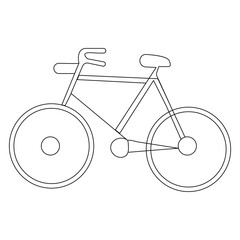 Bicycle  continuous one line drawing outline vector illustration
