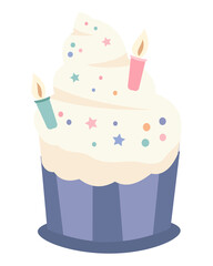 birthday cupcake with candle