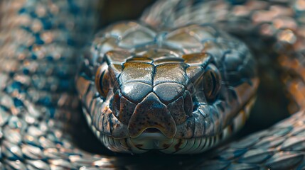 Fototapeta premium snake in close up Ultra Realistic photograph