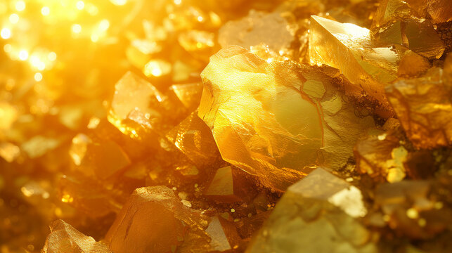 The gold ore that was discovered has a beautiful bright yellow color.