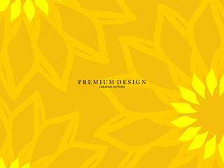 Floral pattern design on beautiful yellow background.