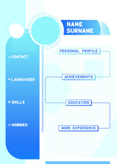 Simple and minimal resume design template. Personal CV profile - 759820398