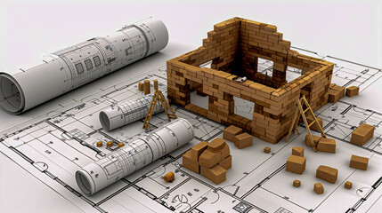 Architectural Blueprint of Modern Housing Development Project