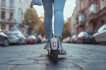  Innovations in personal mobility devices highlighting electric scooters - obrazy, fototapety, plakaty