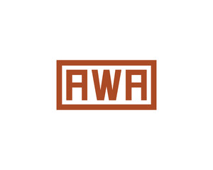 AWA logo design vector template - obrazy, fototapety, plakaty