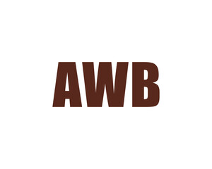 AWB Logo design vector template