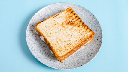 Club sandwich on plate
