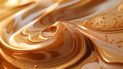 Melted Chocolate and Nut Powder: An Alluring Swirl of Liquid Freshness - Powered by Adobe