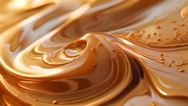 Melted Chocolate and Nut Powder: An Alluring Swirl of Liquid Freshness