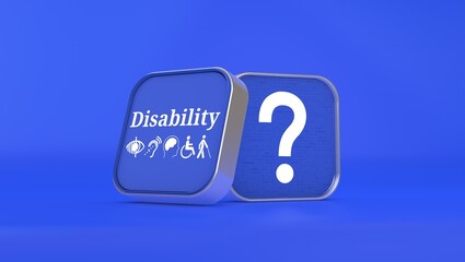 Disabled, Disability Signs, Icons are Visual Presentation - Visual Design.