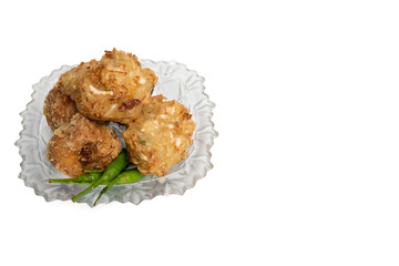 Bakwan is a fried food made from vegetables and flour. Bakwan is a typical Indonesian street snack.