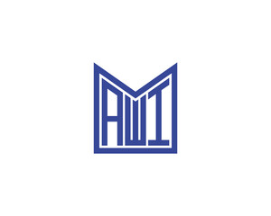 Fototapeta premium AWI logo design vector template